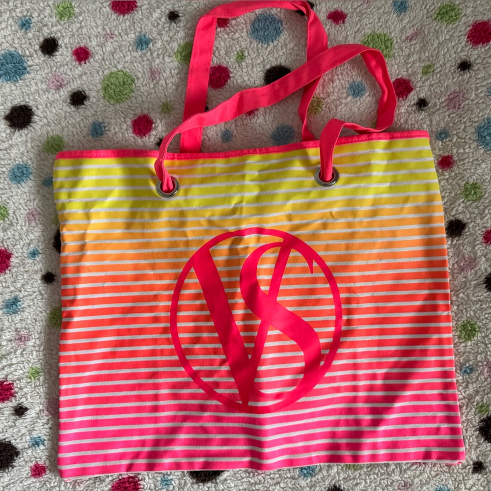 Victoria's Secret Striped Tote Bag New without tags